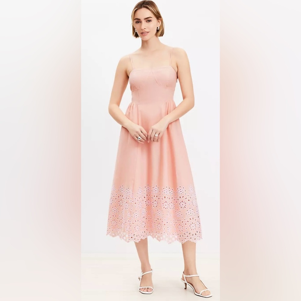 LOFT Pink Strapless Sundress for Weddings